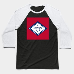 Arkansas Flag. USA Baseball T-Shirt